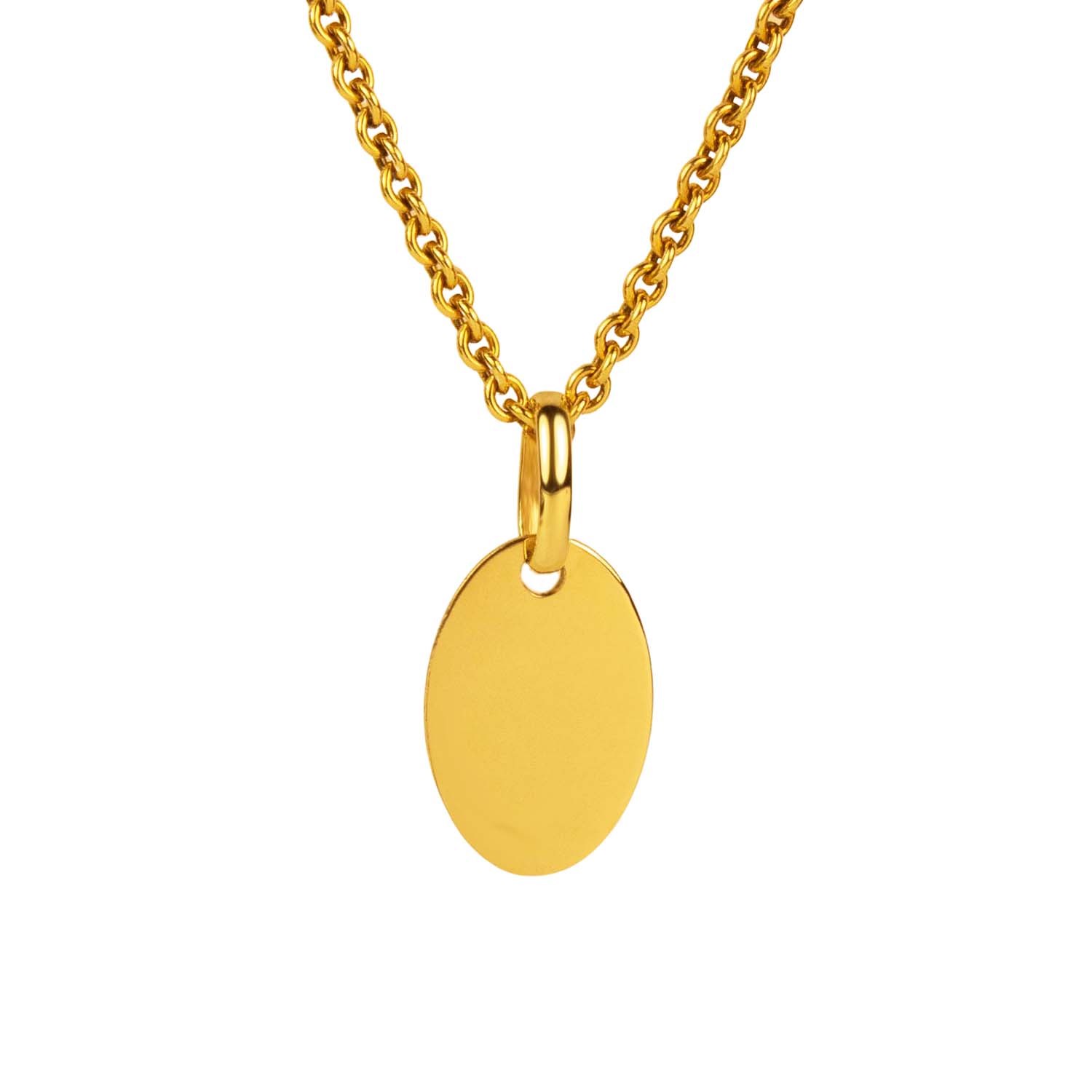 31814 Ovaler Anhänger Gelbgold 333/000 Plättchen