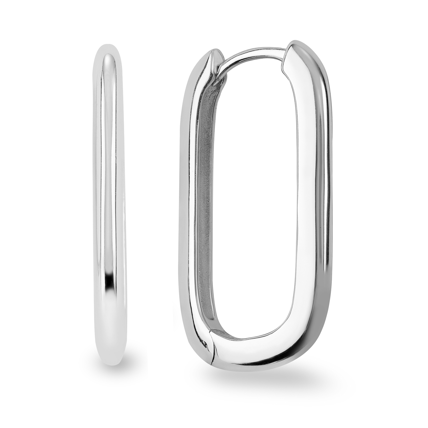34253 Creolen aus rhodiniertem Silber
