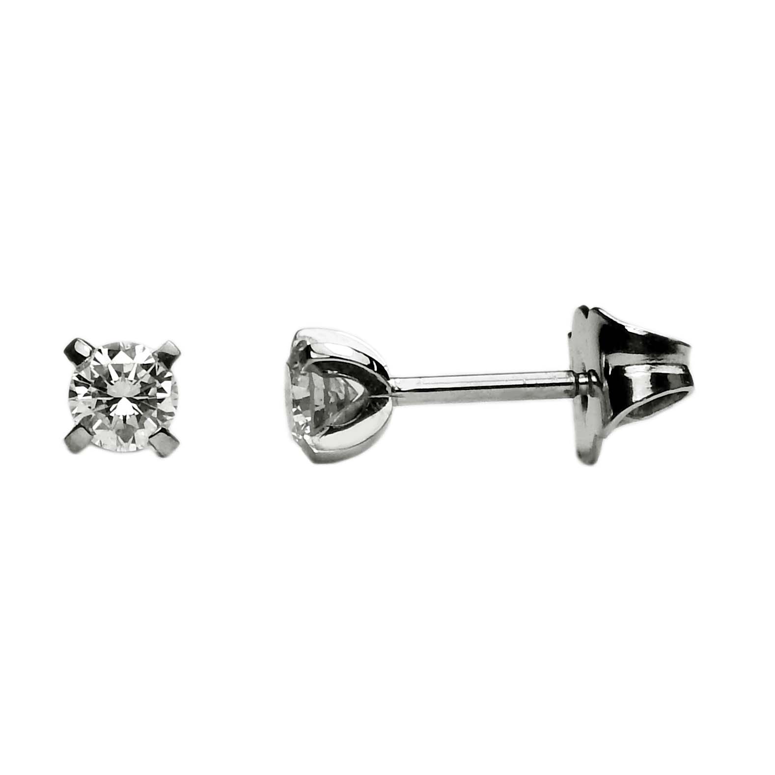 10972 Brillantohrstecker Weißgold 750/000