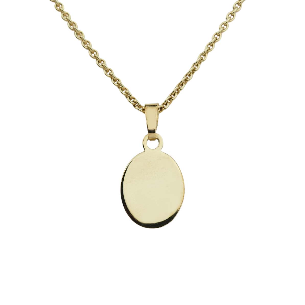 33718 Ovale Gravurplatte Gelbgold 585/000