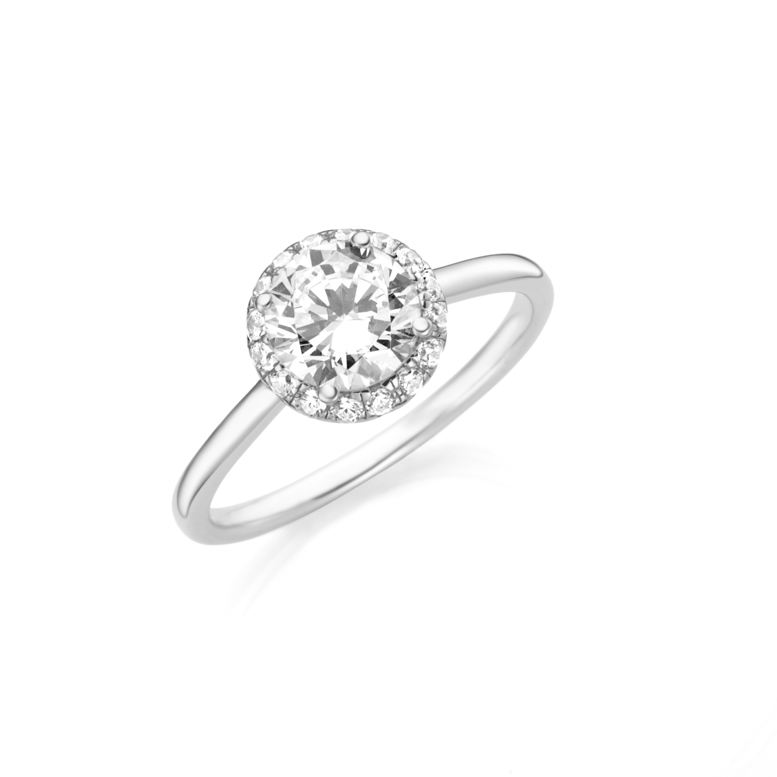 Silver D-Line Solitärring Silberring mit Zirkonia Verlobungsring