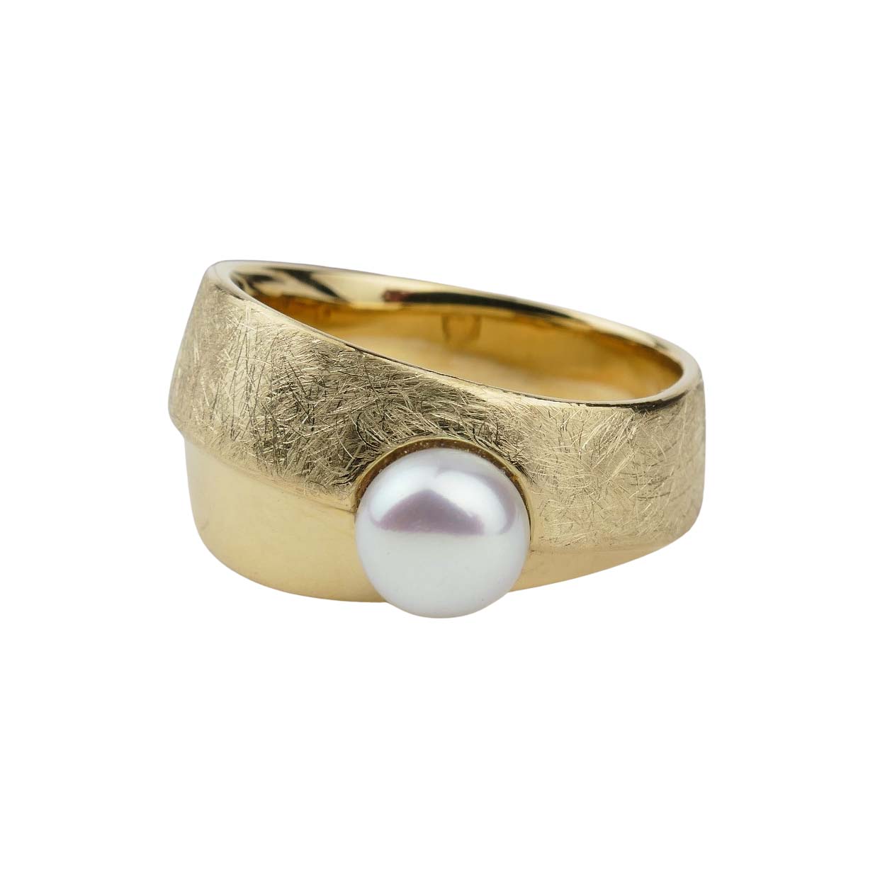 Perlring Gelbgold 750/000 Handarbeit Perlring Gelbgold 750/000 Handarbeit