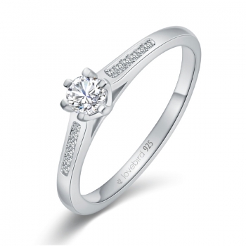 32079 Verlobungsring Sterlingsilber mit Zirkonia