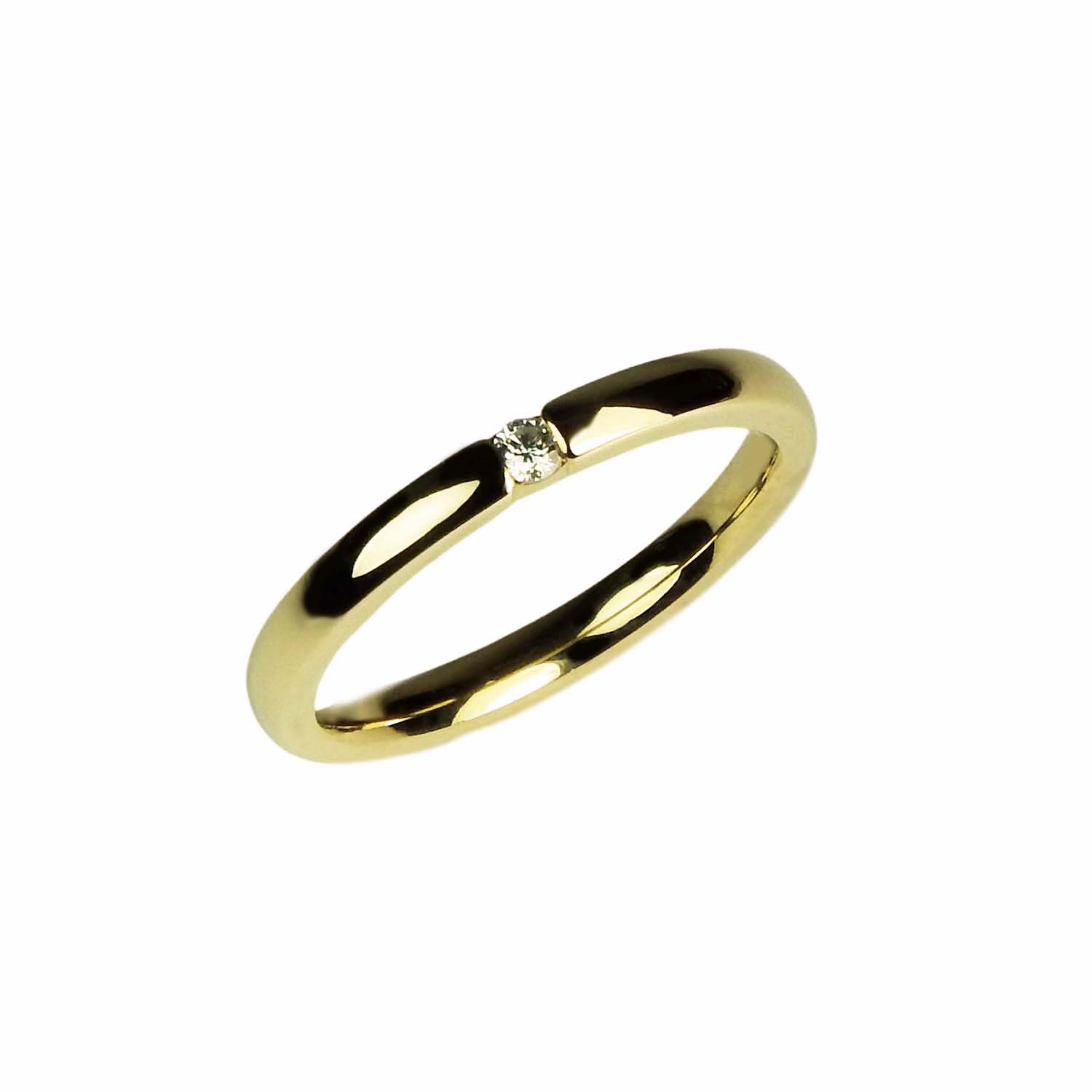 31581-1 Memoirering Gelbgold 585/000 mit Brillant Damenring