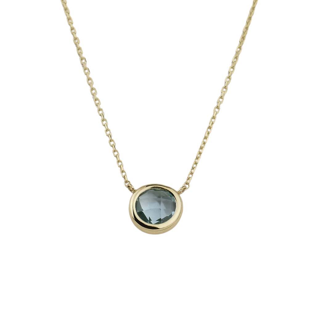 34066 Blautopascollier Sky Blue Gelbgold 333/000