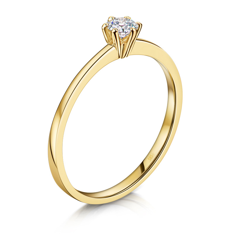 33149 Verlobungsring Gelbgold 585/000 mit Brillant 0,20 ct.