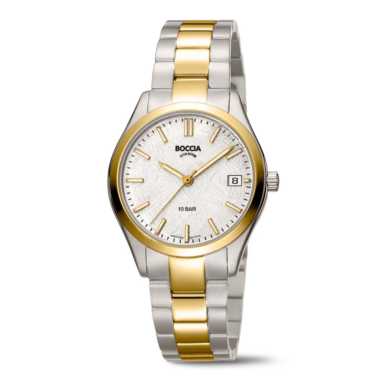 Boccia nickelfreie Damenuhr aus bicolor goldplattiertem Titan Quartz