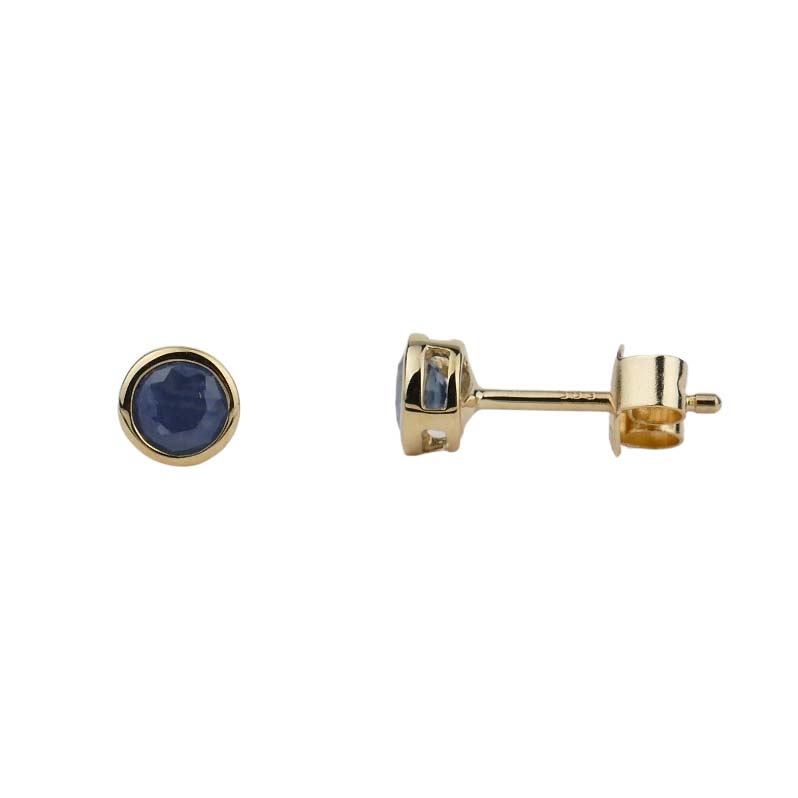 Safirohrstecker Gelbgold 585/000
