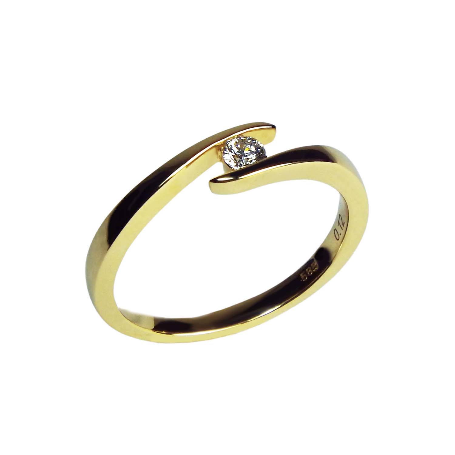 32833-1 Brillantring Gelbgold 585/000 0,12 ct. Verlobungsring