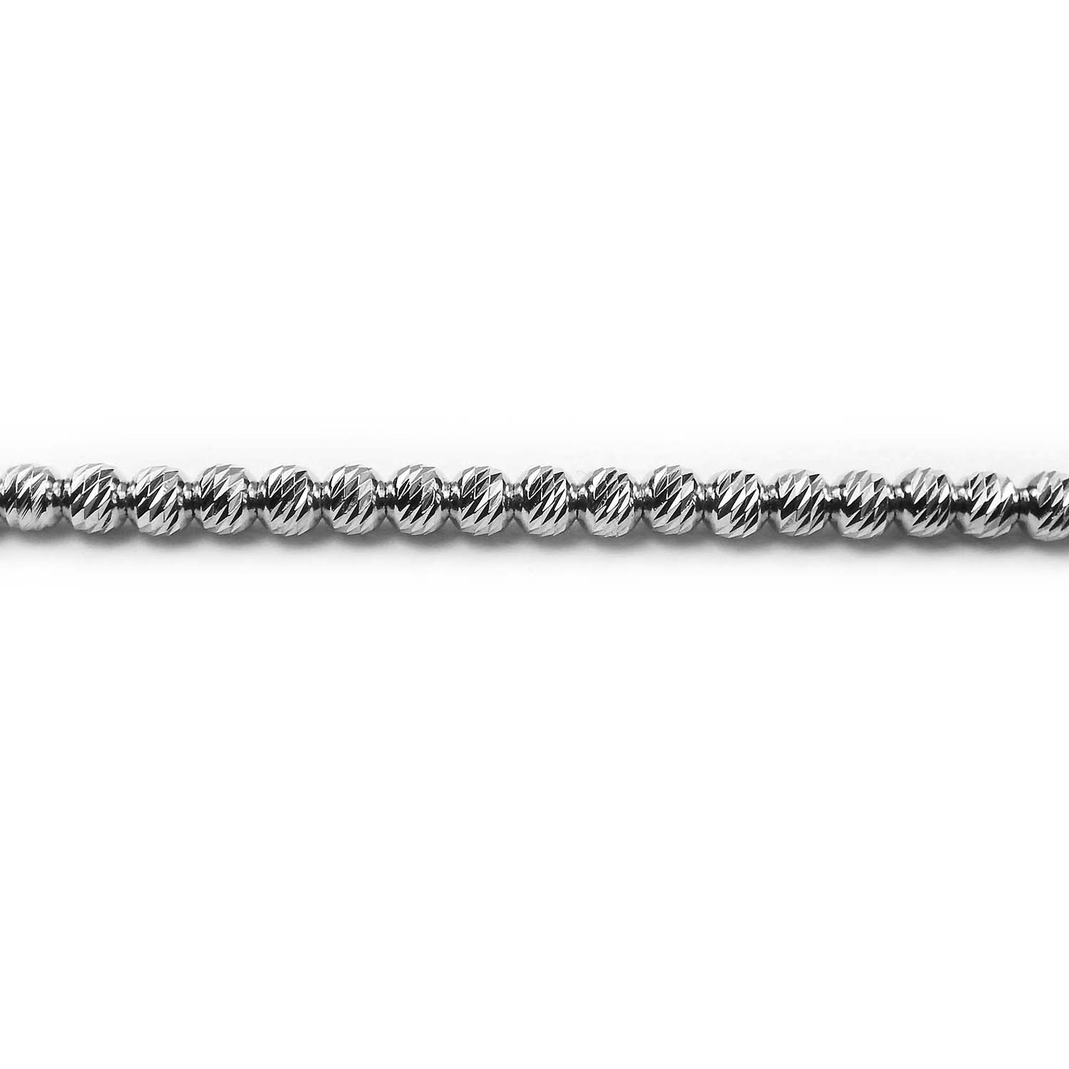 75522-3 Armband Weißgold 585/000 Kügelchen mit Glitzereffekt
