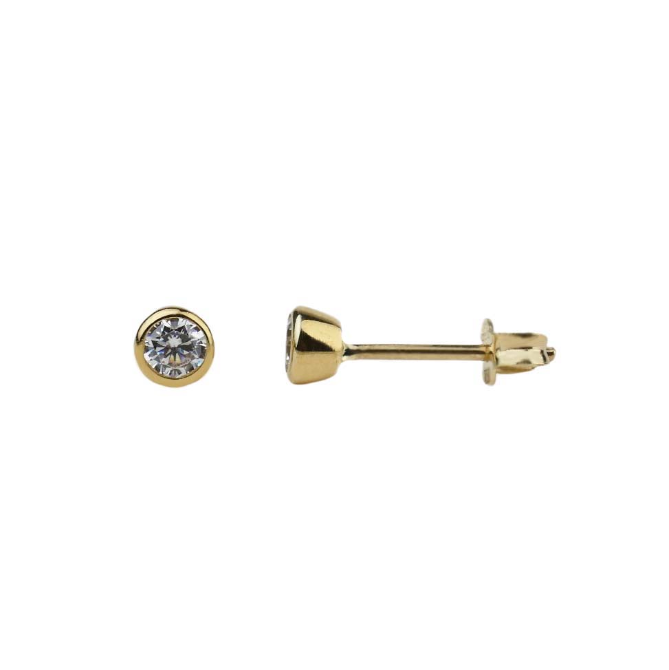 Ohrstecker Gelbgold 333/000 mit Zirkonia