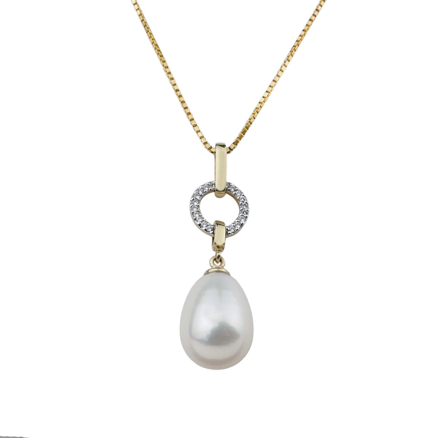 Anhänger Gelbgold 585/000 mit Süßwasserperle Anhänger Gelbgold 585/000 mit Süßwasserperle