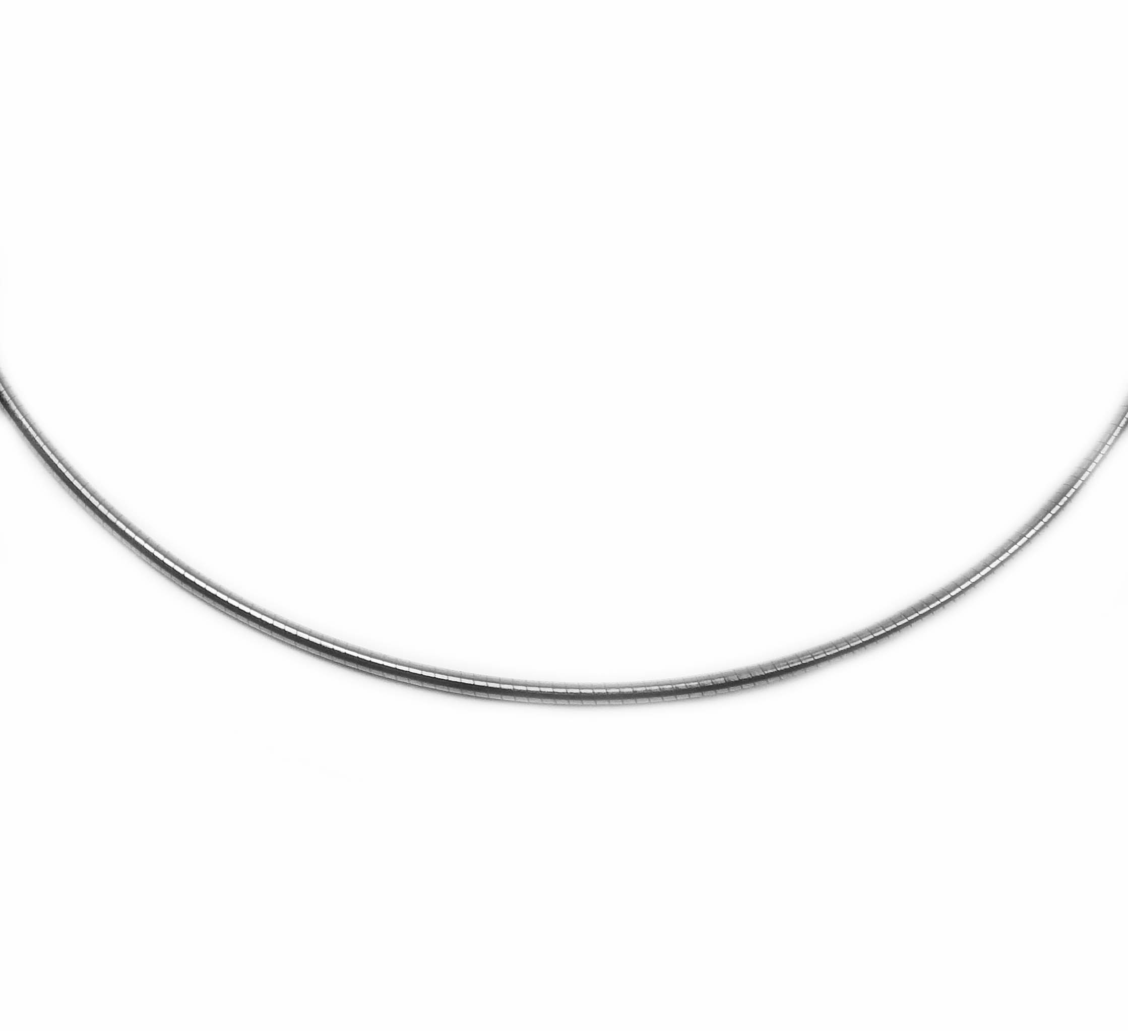 76580-2 Omega-Halsreif Weißgold 585/000 1,1 mm
