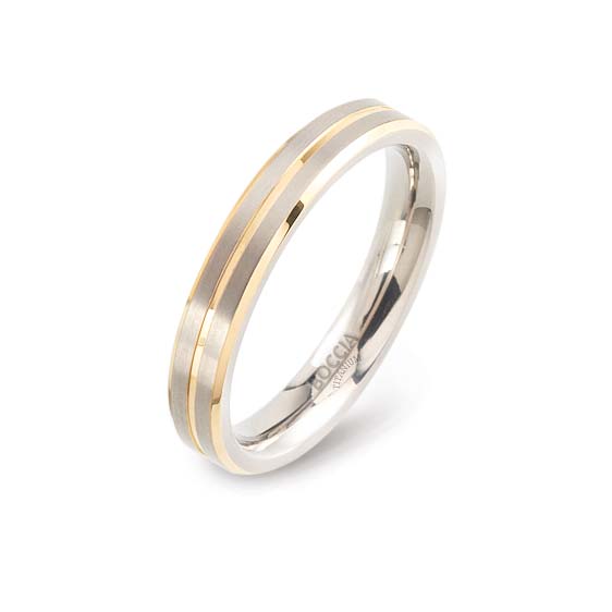 0148-02 Nickelfreier Boccia Titanring Partnerring Trauring Titan