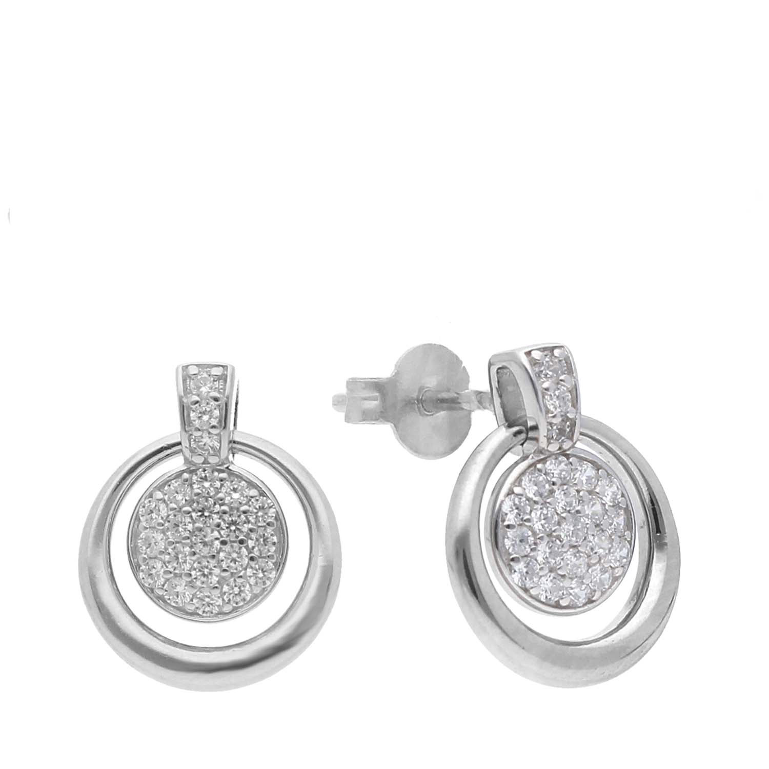 33216 Silver D-Line Ohrstecker Sterlingsilber mit Kreismotiv
