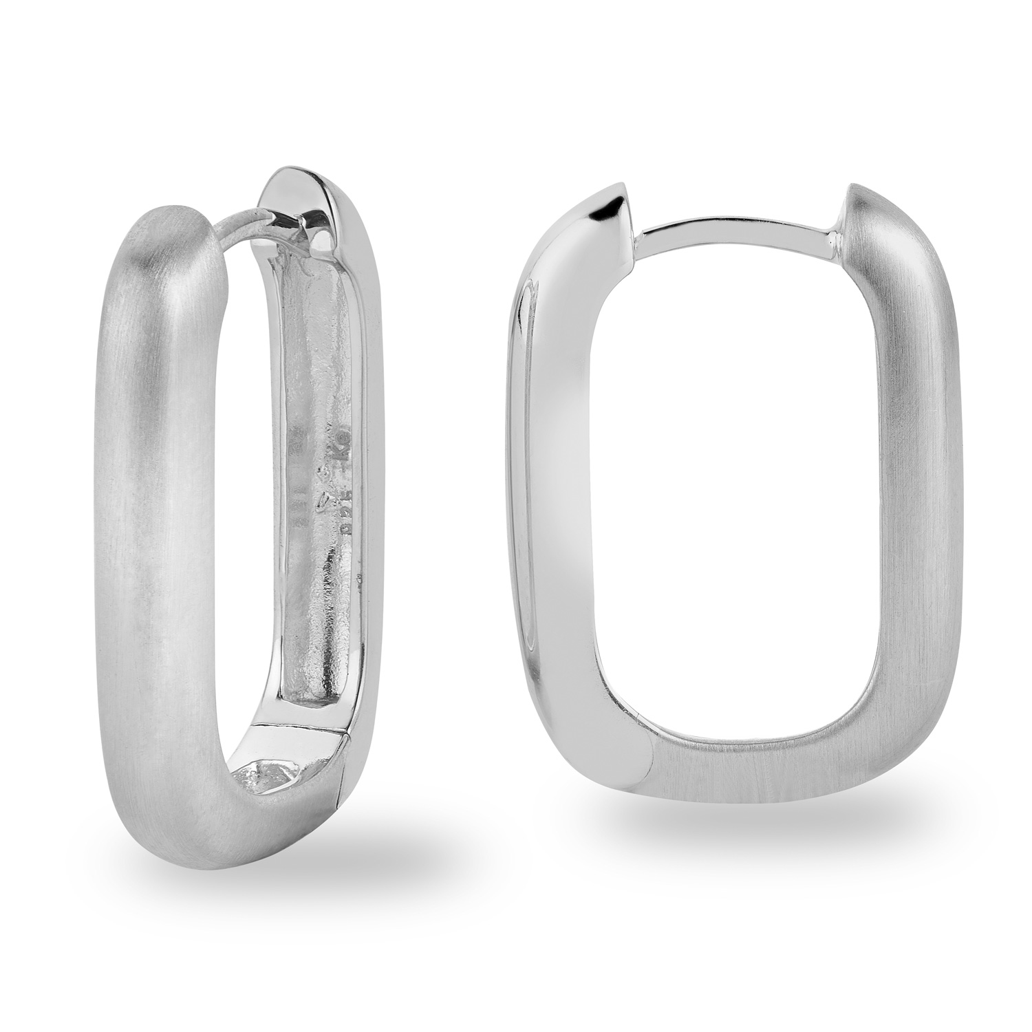 34251 Creolen aus rhodiniertem Silber