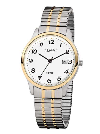 F-877 Regent Herrenuhr Quartz mit deutlichem Zifferblatt