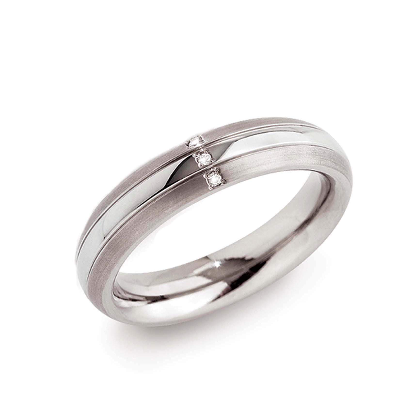 0131-03-1 Boccia nickelfreier Diamantring Titan Damenring Trauring Partnerring
