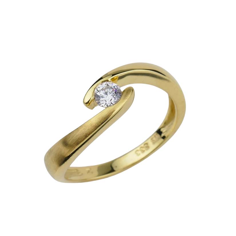 Damenring mit Zirkonia Gelbgold 333/000 Damenring mit Zirkonia Gelbgold 333/000