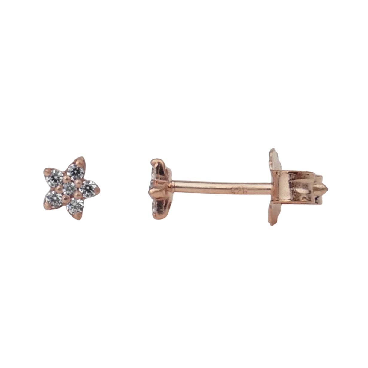 Ratius Sternchen-Ohrstecker aus roségold plattiertem Silber