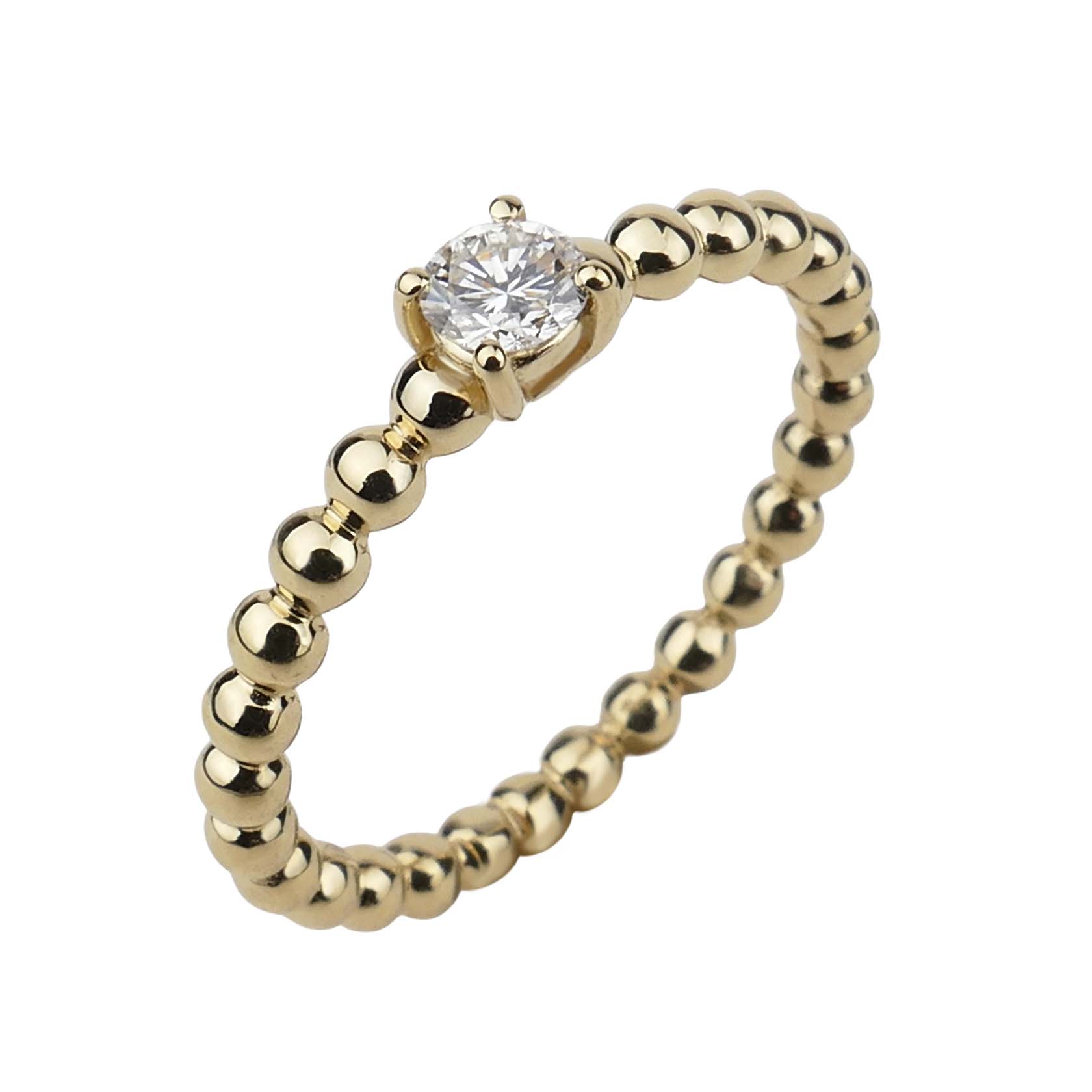 Verlobungsring Gelbgold 750/000 mit Brillant 0,19 ct. Verlobungsring Gelbgold 750/000 mit Brillant 0,19 ct.