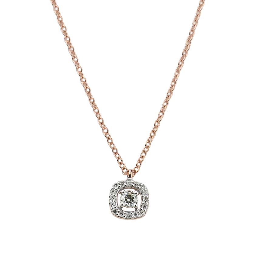 33904-1 Halskette Roségold 585/000 mit Brillantanhänger