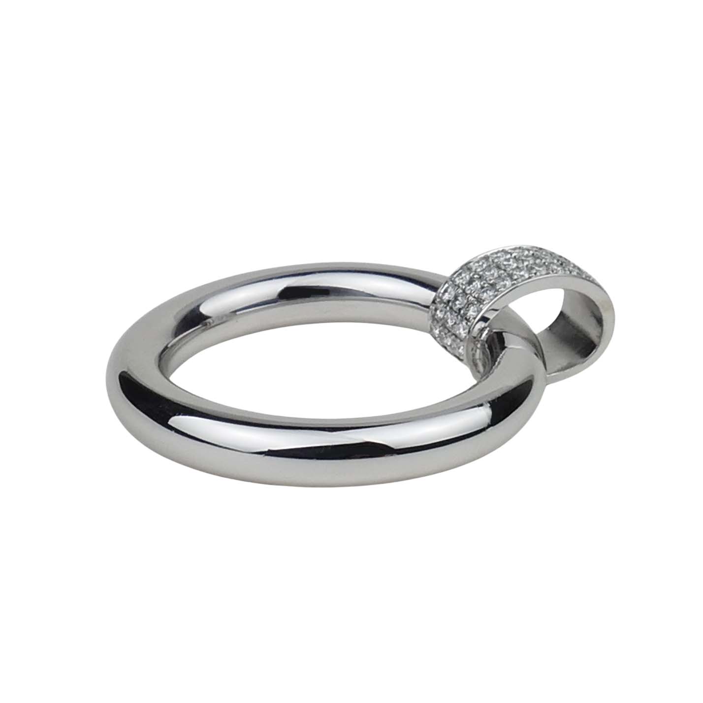 Anhänger Weißgold 585/000 mit Brillanten Ringform