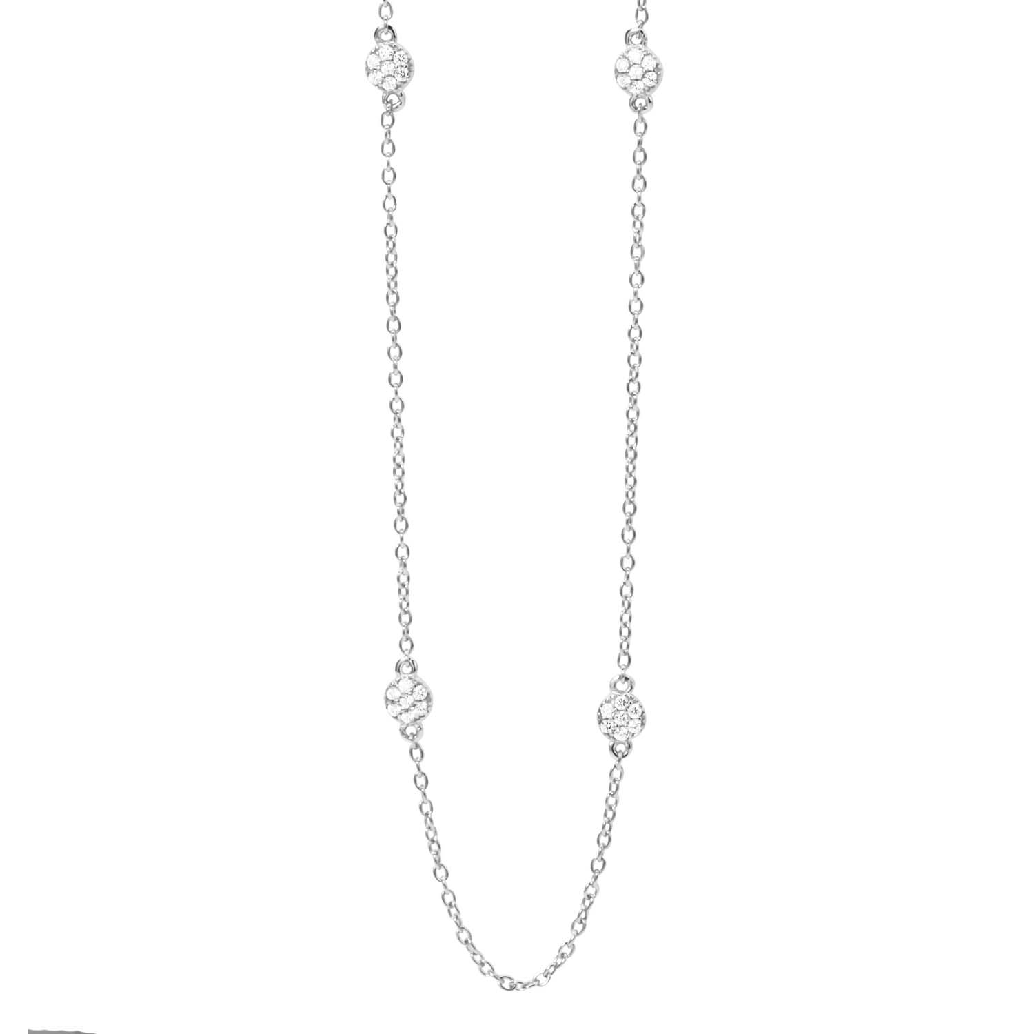 Ratius Halskette Silber rhodiniert mit Zirkonia