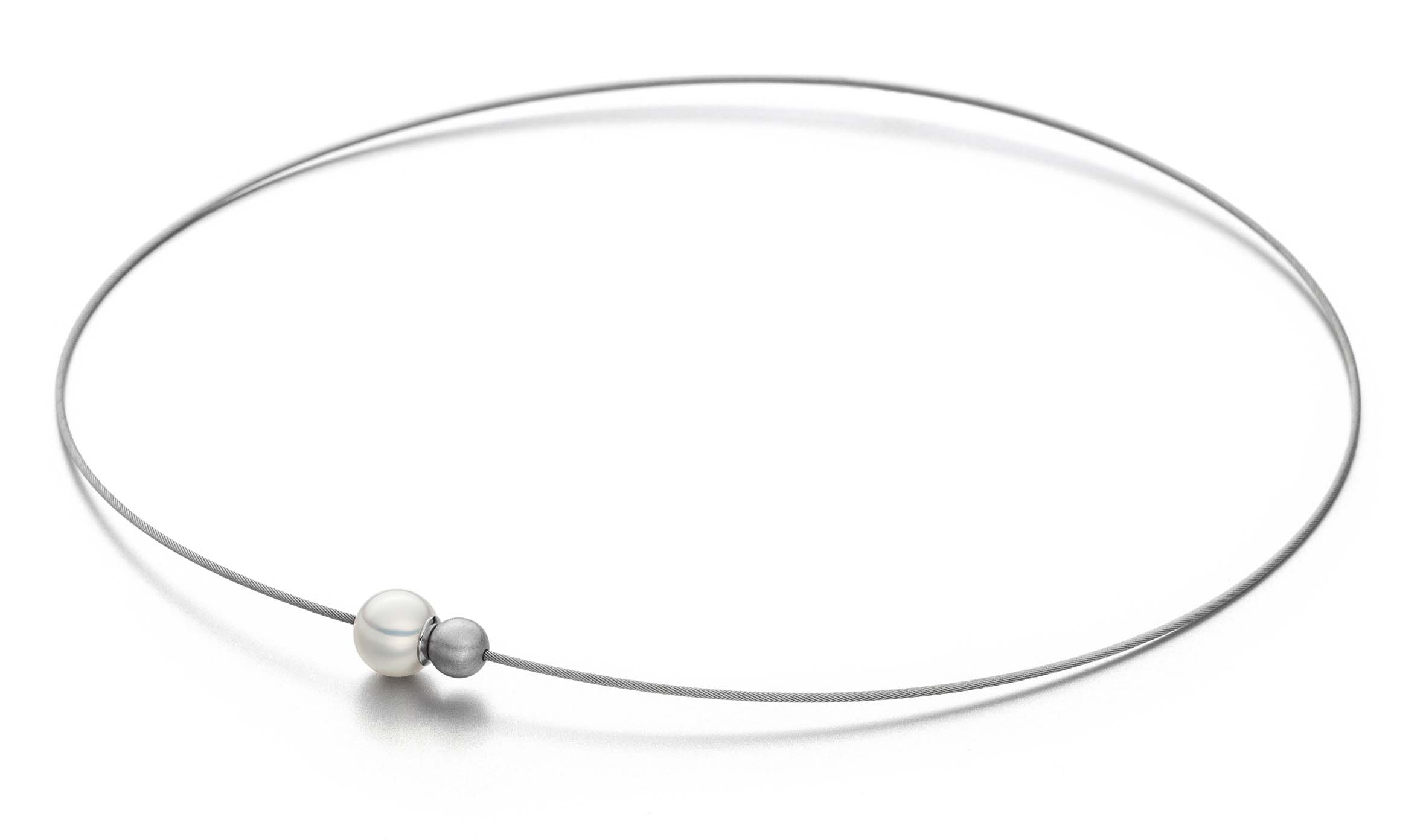 30926 Eva Strepp Halsreif Two mit Süßwasserperle 2S