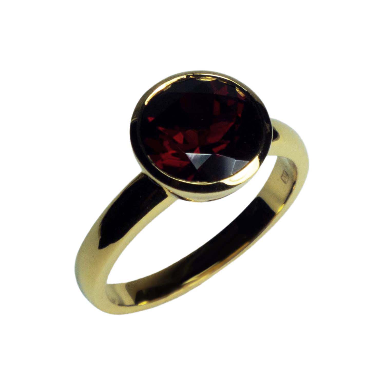 32792-1khQP5EkbVe3nJ Damenring Gelbgold 585/000 mit facettiertem Granat