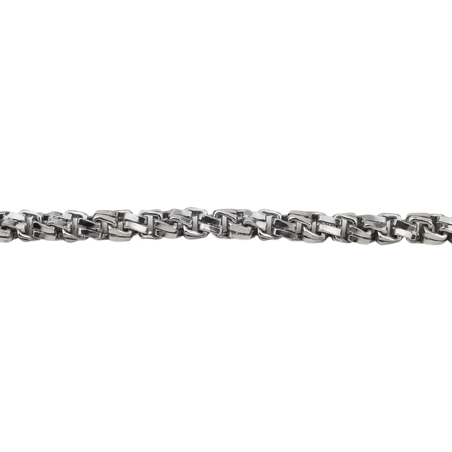 Massives Armband aus rhodiniertem Sterlingsilber