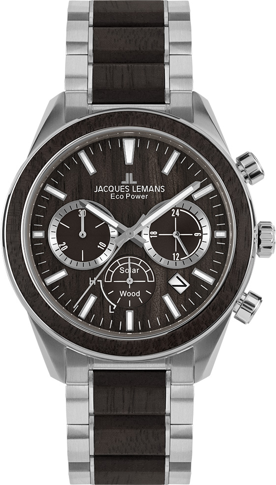 1-2115I Jacques Lemans Chronograph Eco Power Solar Wood 1-2115I