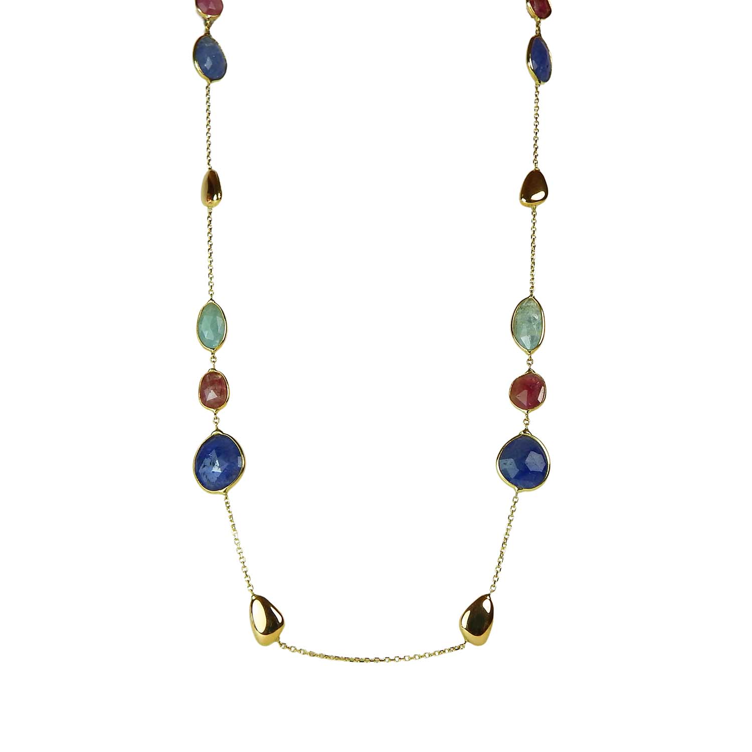 Halskette mit Turmalinen Gold 585/000