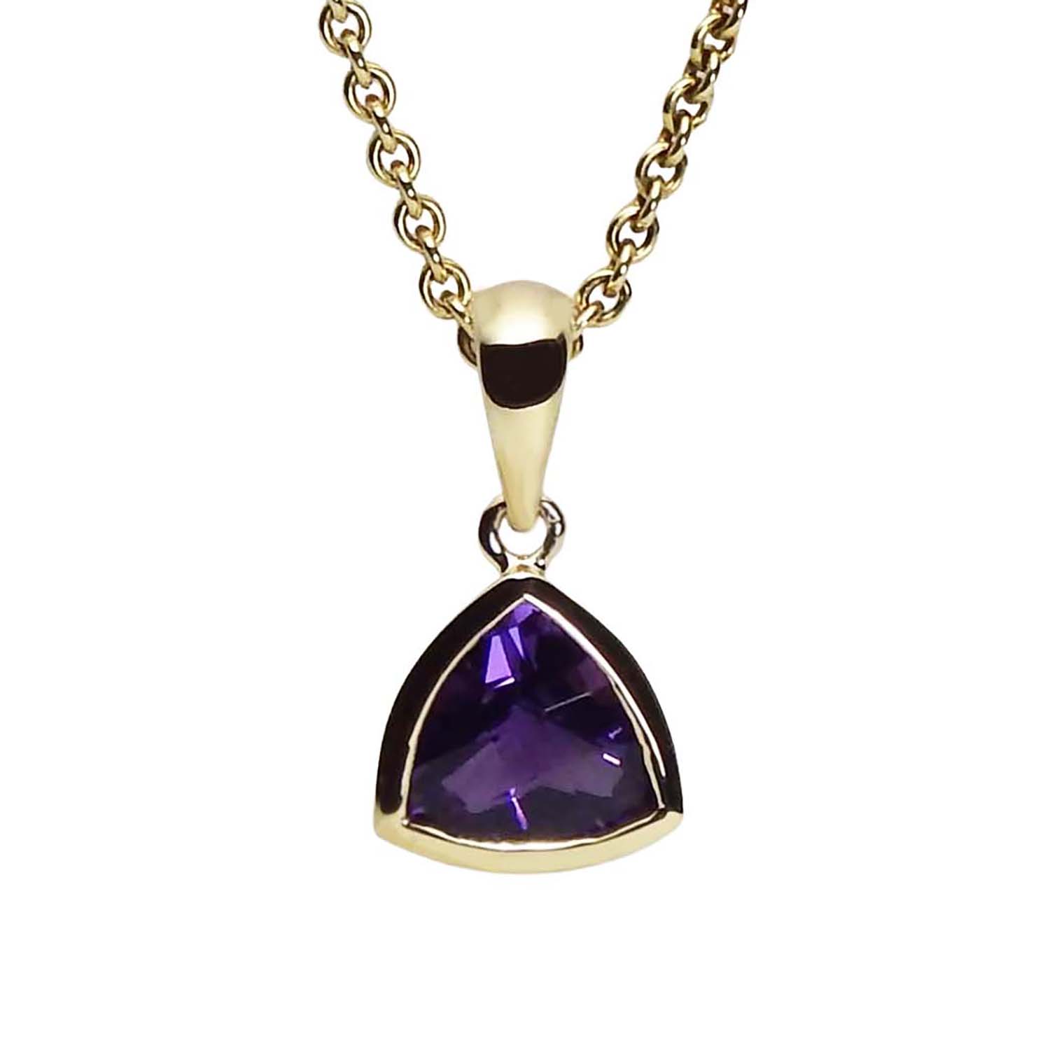 33005-1 Amethystanhänger Gelbgold 585/000 Anhänger mit dreieckigem Amethyst