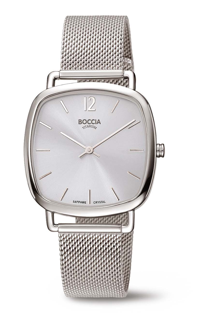 3334-06 Boccia nickelfreie Damenuhr Quartz Titan mit Edelstahlband