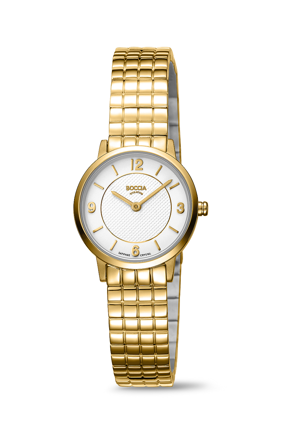 Boccia nickelfreie Damenuhr aus goldplattiertem Titan Quartz