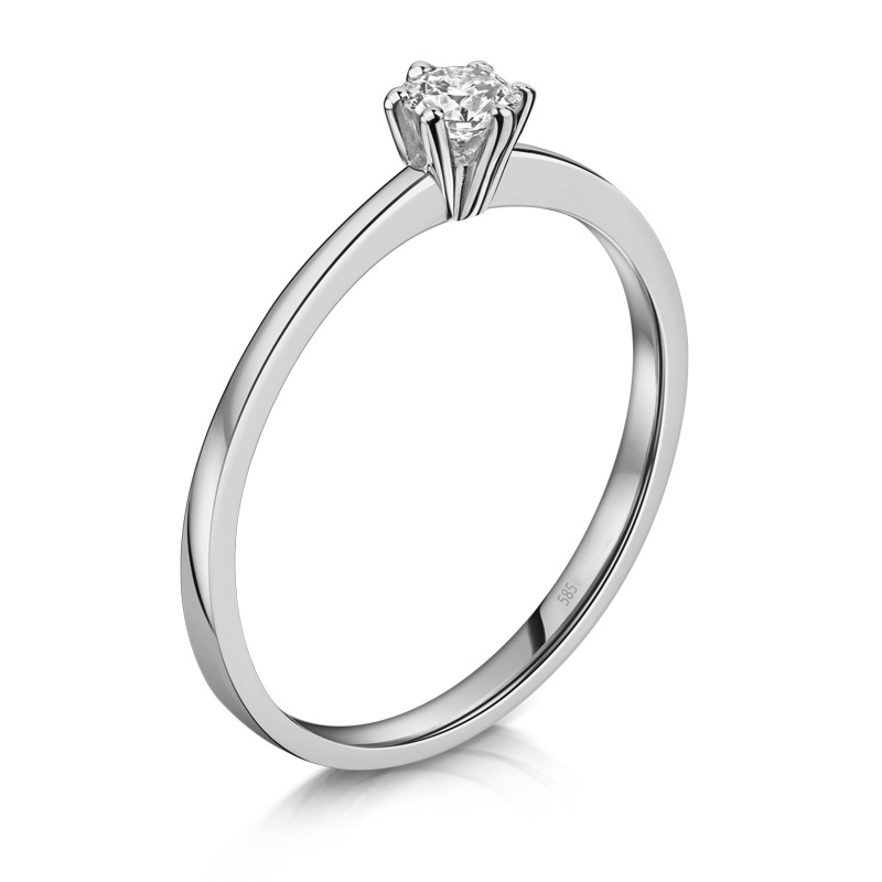 33150 Verlobungsring Weißgold 585/000 mit Brillant 0,20 ct.