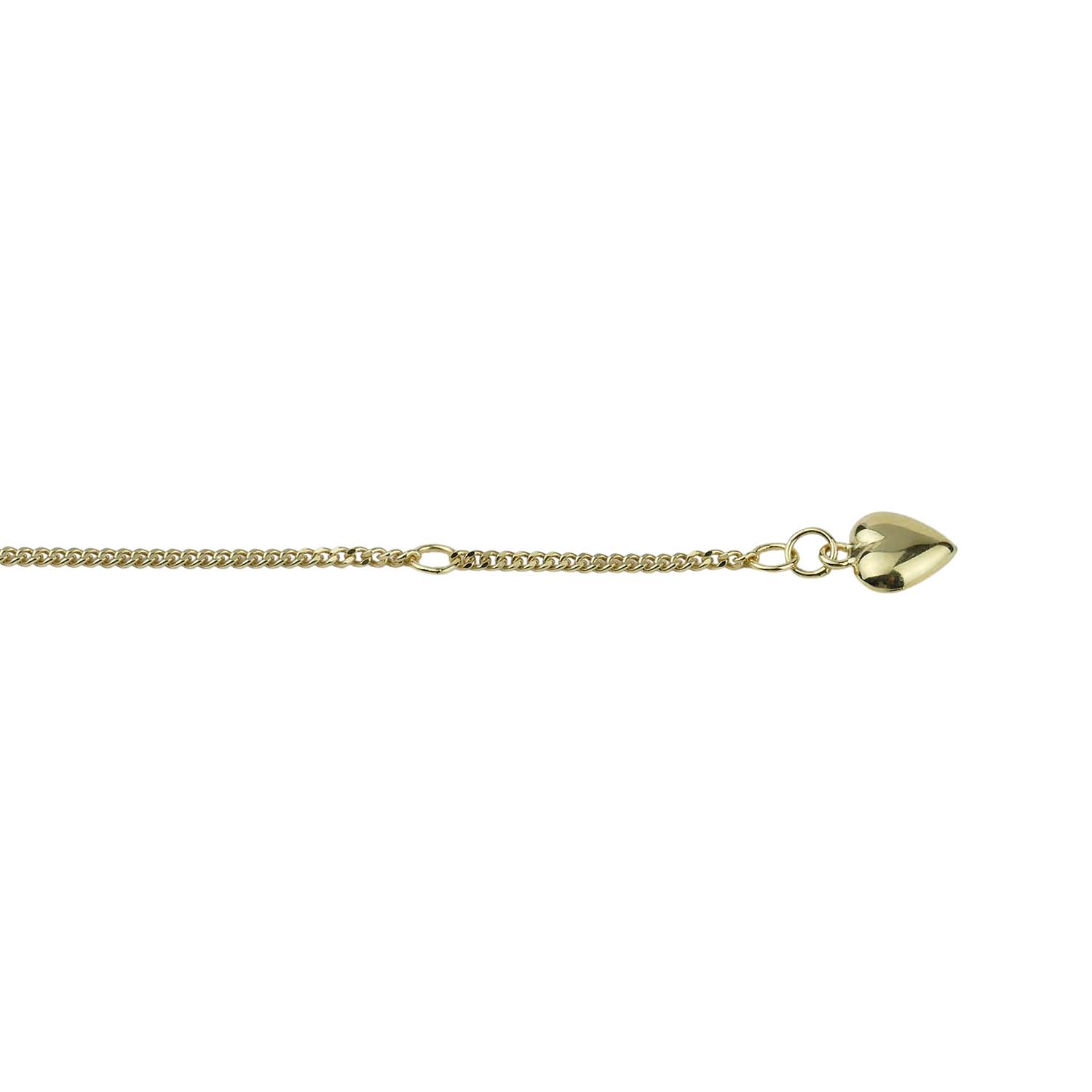 33664 Fußkettchen Gelbgold 333/000 mit Herzanhänger