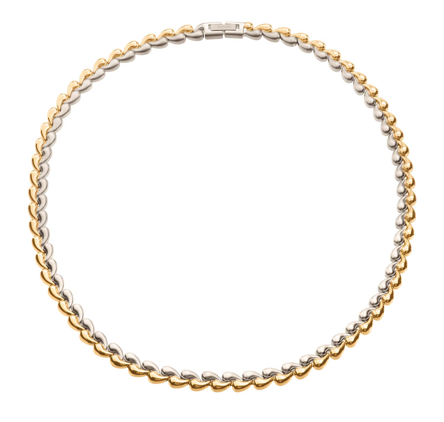 Boccia nickelfreies Collier Titan bicolor goldplattiert Boccia nickelfreies Collier Titan bicolor goldplattiert