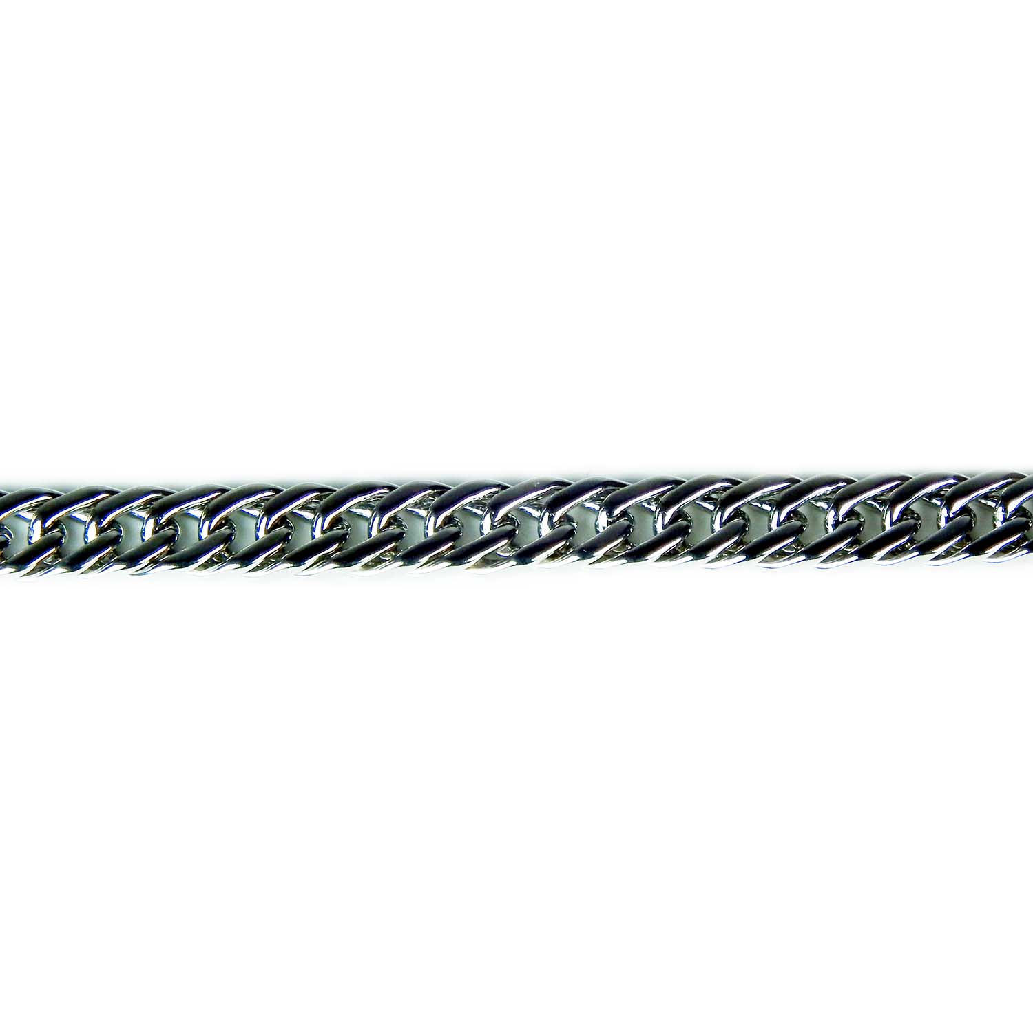 45516-1 Massive Halskette Sterlingsilber rhodiniert Silberkette Panzerkette