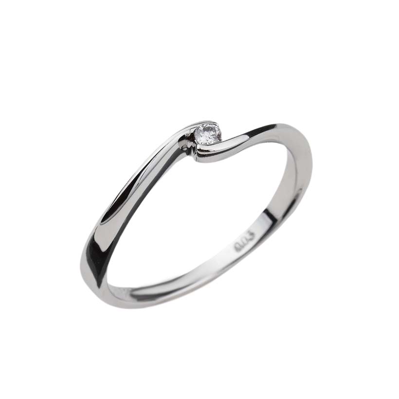 34340 Damenring Weißgold 585/000 mit Brillant