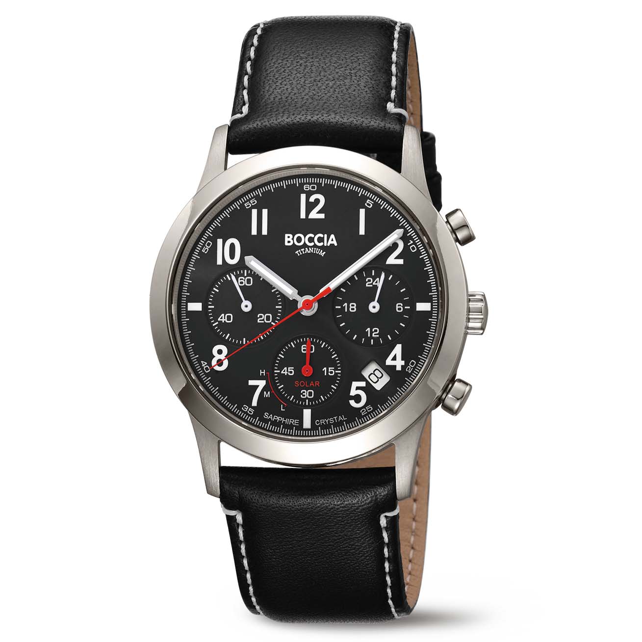 Boccia nickelfreier Herrenchronograph  Solar