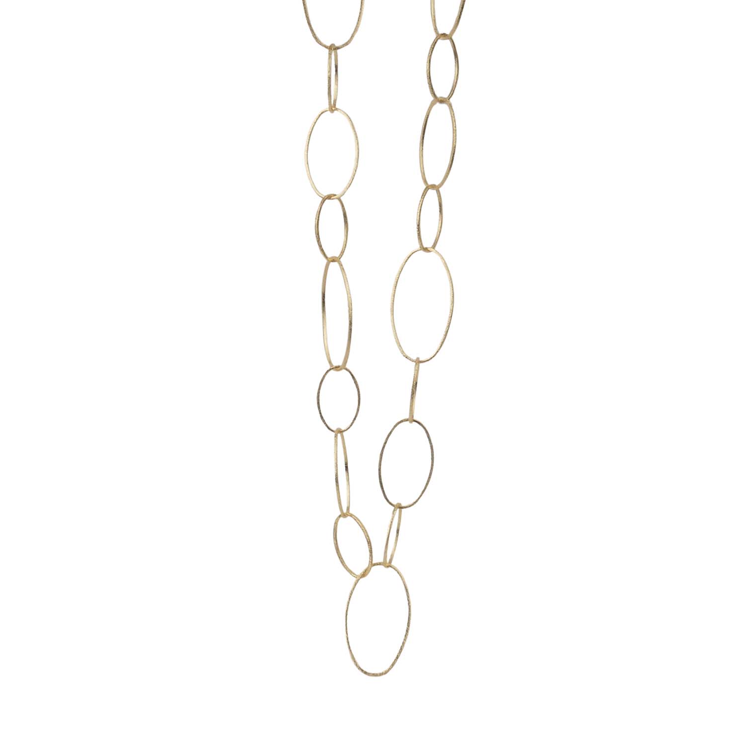 Lange Halskette Silber vergoldet