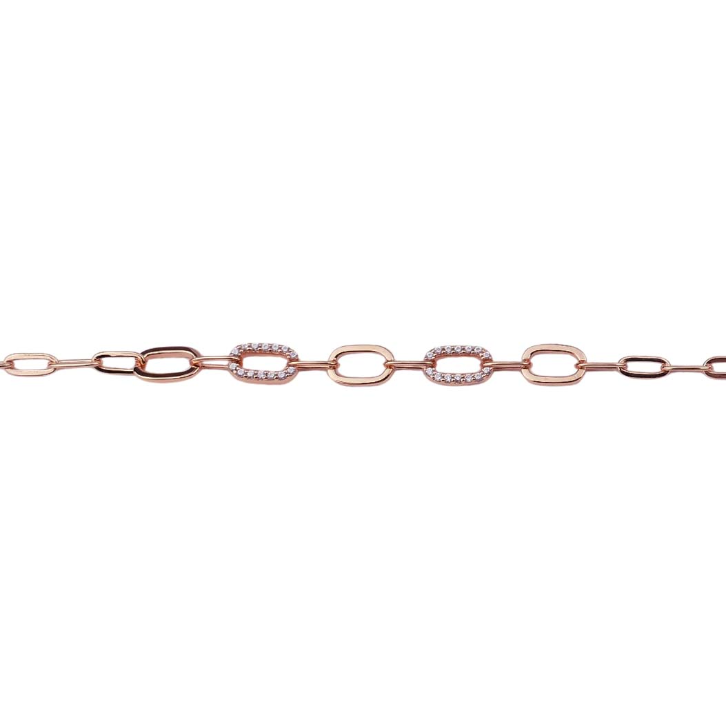 Ratius Armband mit Zirkonia Silber roségold plattiert