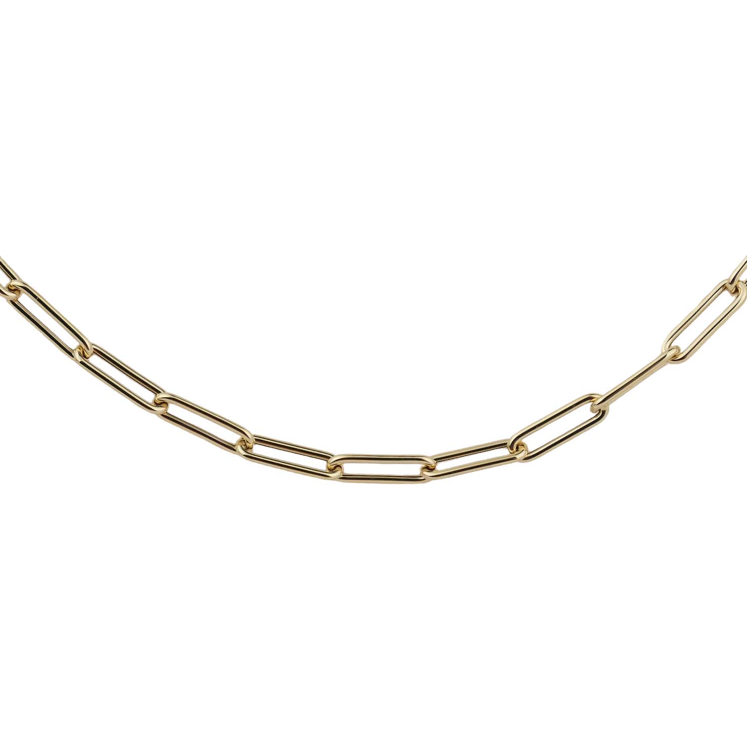 71439-45-1 Paperclip-Halskette Gold 375/000