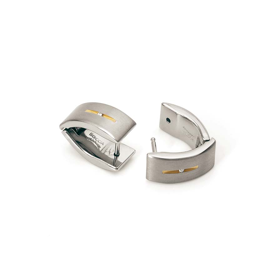 0521-03-1 Boccia Creolen Titan bicolor mit Diamanten