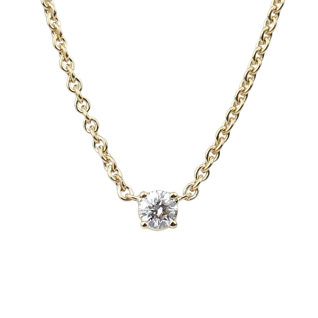 Brillantcollier 0,18 ct. Gelbgold 750/000