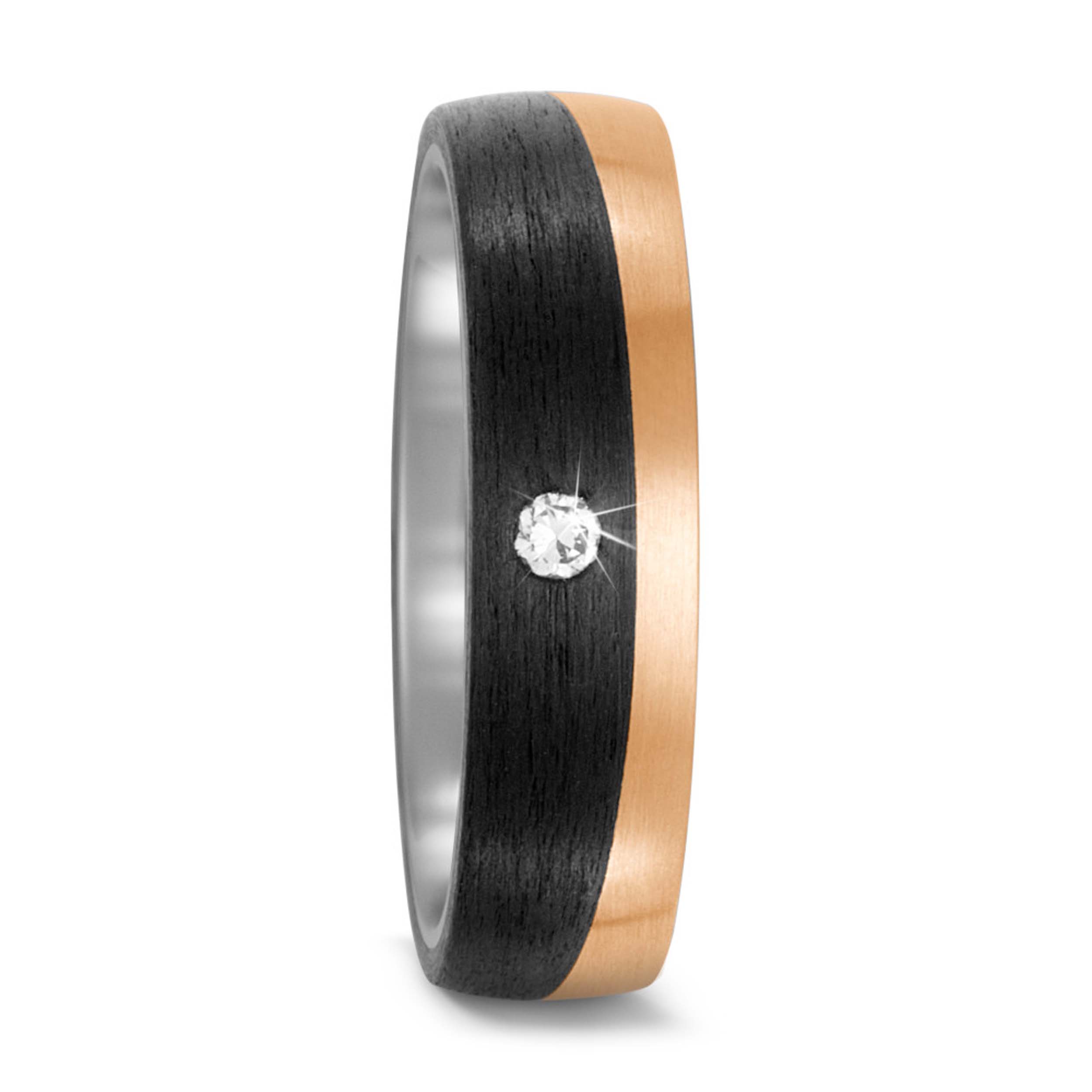 10501 Titan Factory Trauring Titan Carbon Bronze mit Brillant