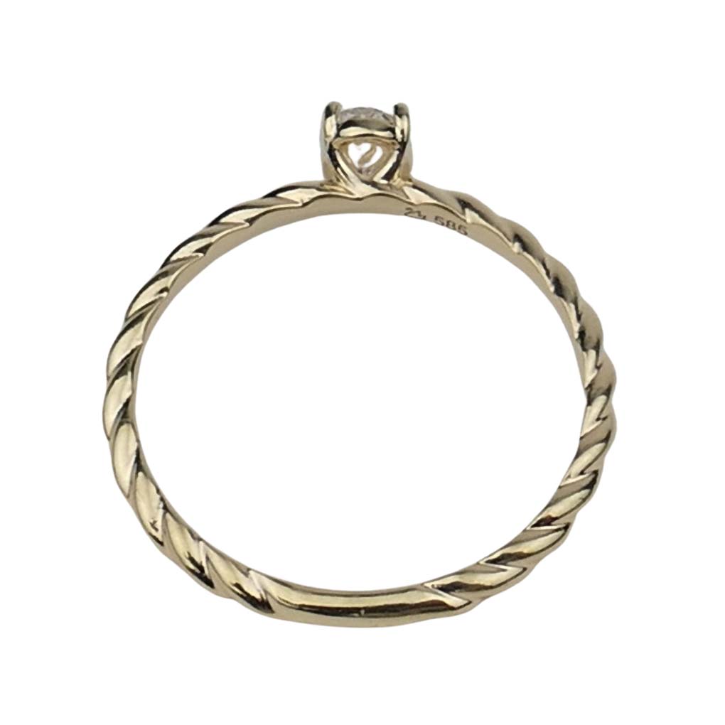 Verlobungsring Gelbgold 585/000 mit Diamant im Ovalschliff