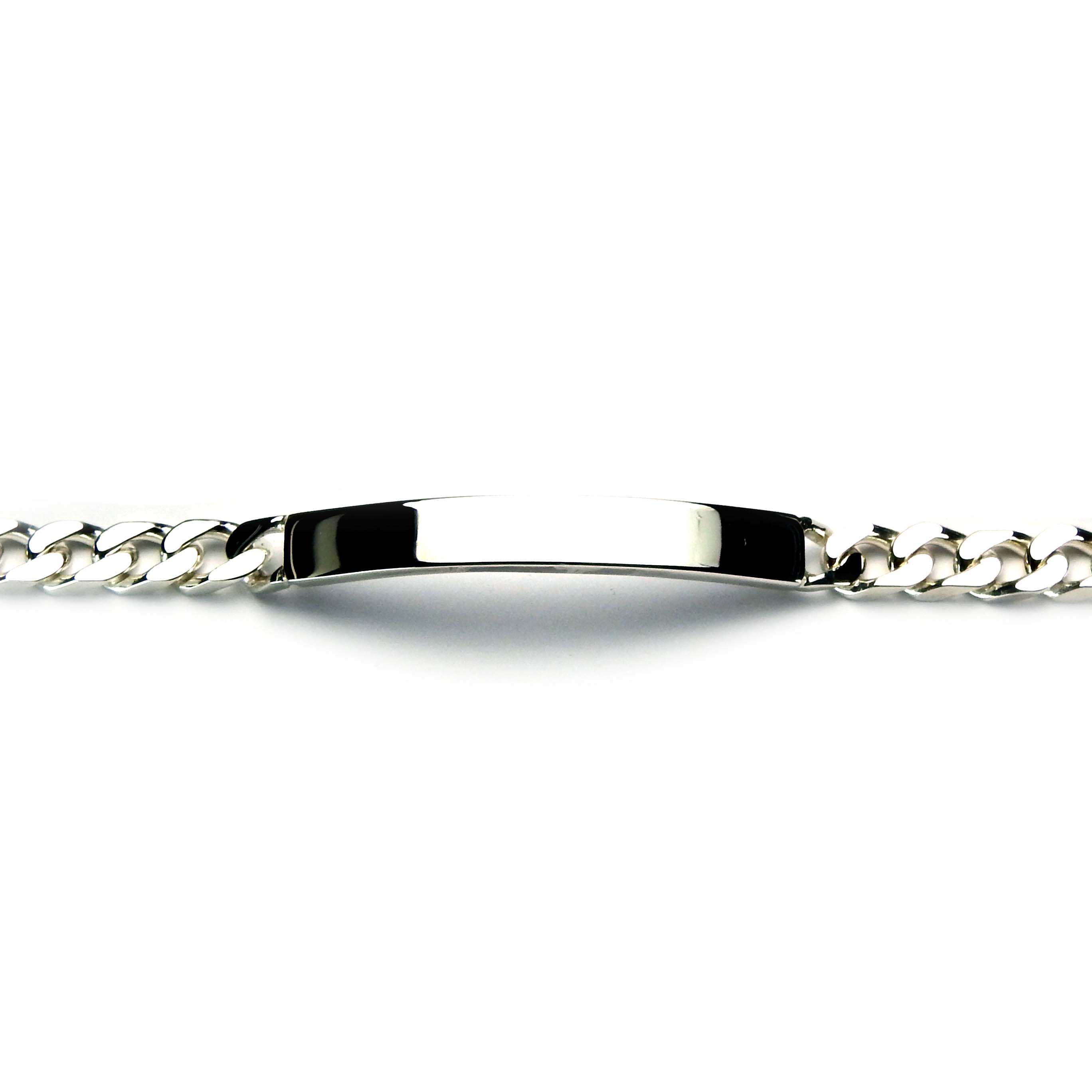 31024 Massives Identitätsband Sterlingsilber extralang, gravierbar